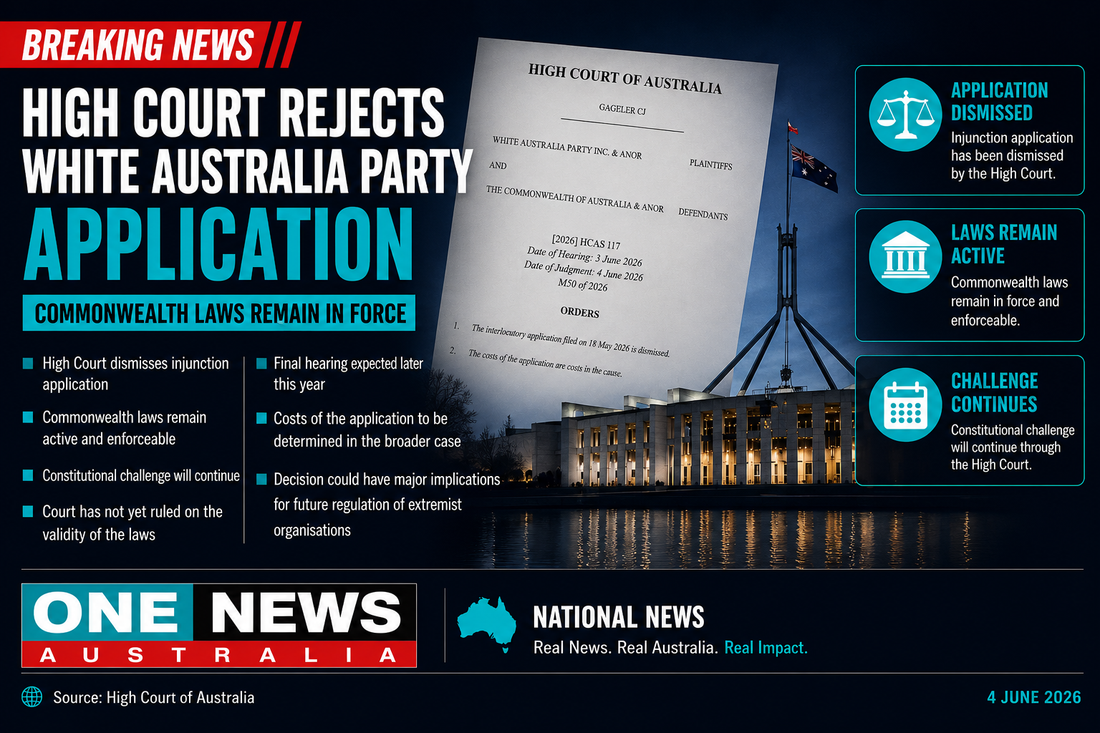🚨 BREAKING NEWS | HIGH COURT REJECTS WHITE AUSTRALIA PARTY APPLICATION